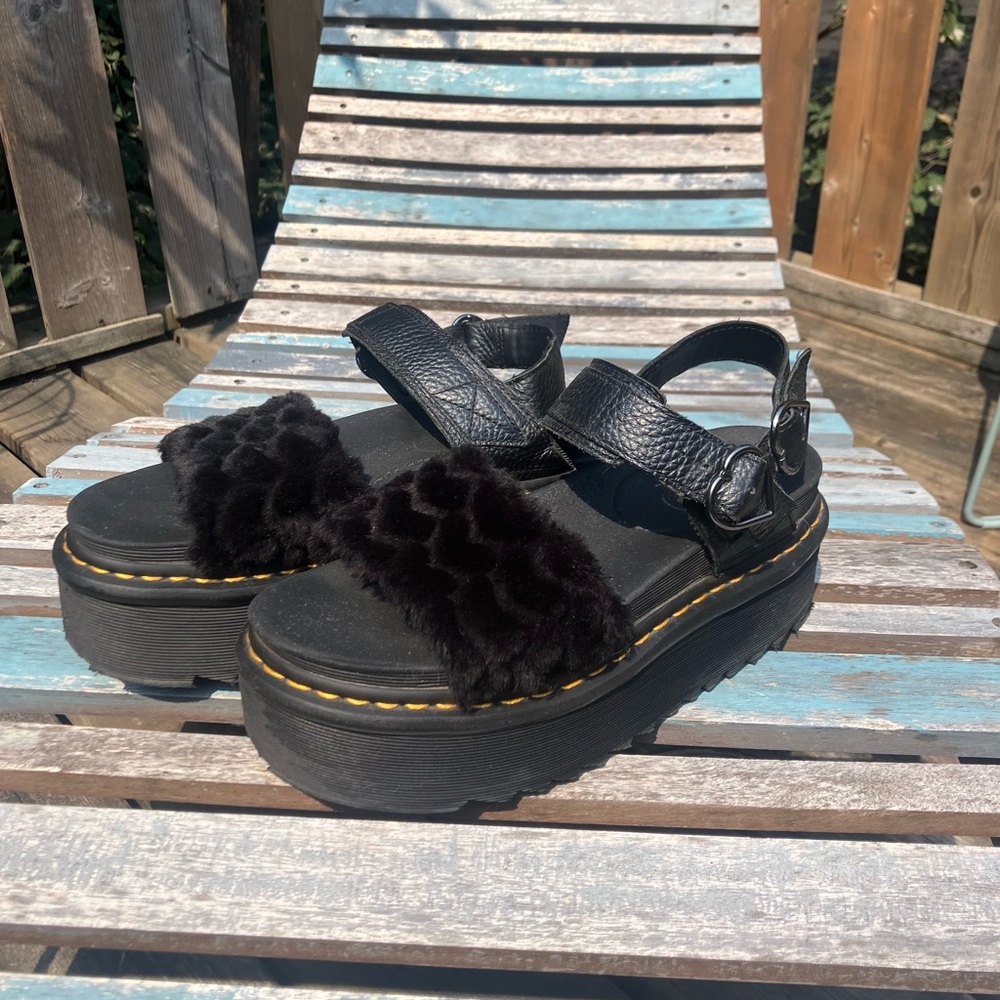 Dr. Martens Faux Fur Platform Sandal